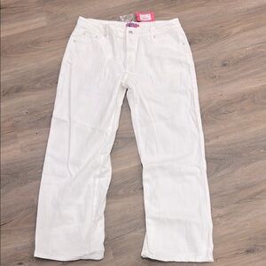 Edikted Women's White Wide Leg Jeans
